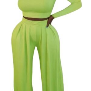 Sets Wide Two Piece high-waist pants