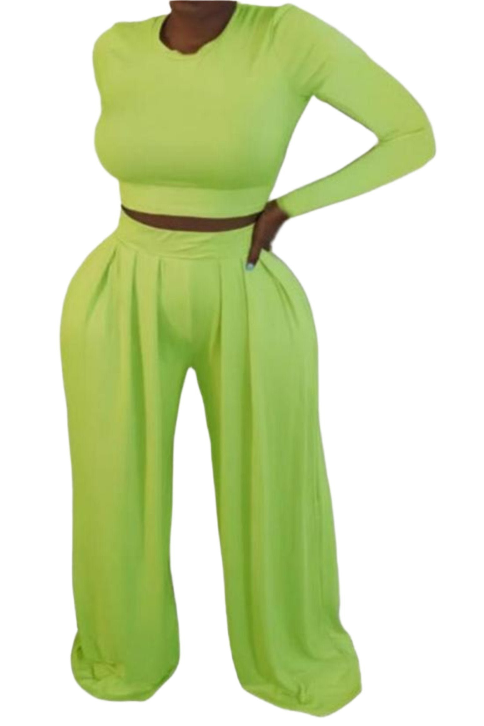 Sets Wide Two Piece high-waist pants