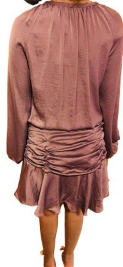 Scoop Neck Ruched Mini Dress - Image 2