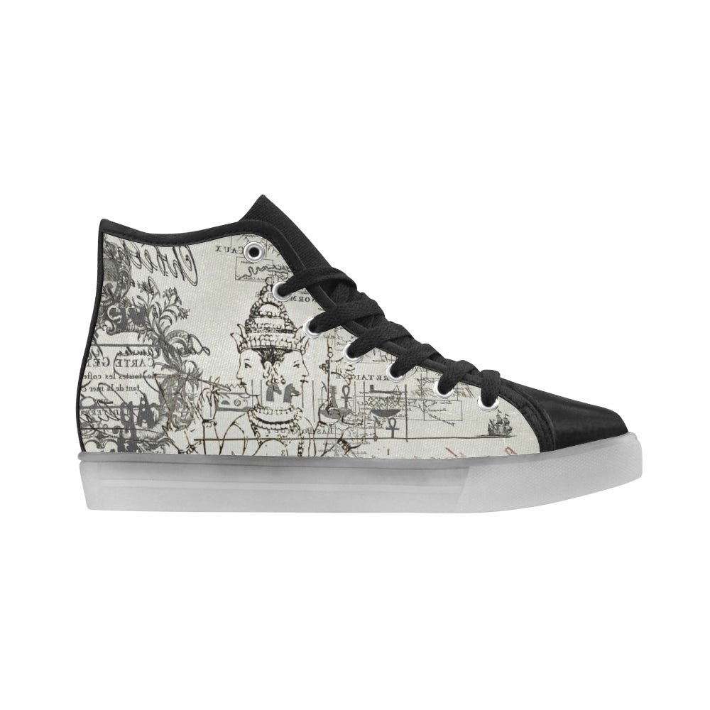 MAP AND SOME ILLUSTRATIONS Light Up Men's Sneakers - Image 3