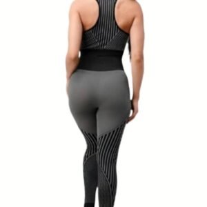 2 Piece Outfits for Women's - Seamless Ribbed Yoga Outfits Sports Bra and Leggings Set