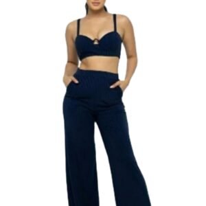 RIB SOLID CAMI BRA TOP