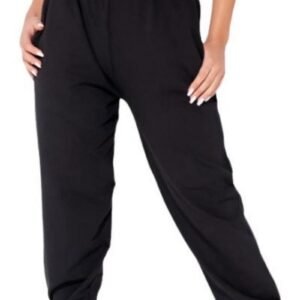 BLACK TIE WAIST OVERSIZED JOGGERS