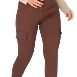Brown Pocket Detail Cargo Utility Trousers