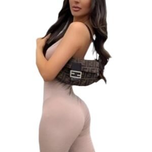 CAMEL STRAPPY UNITARD