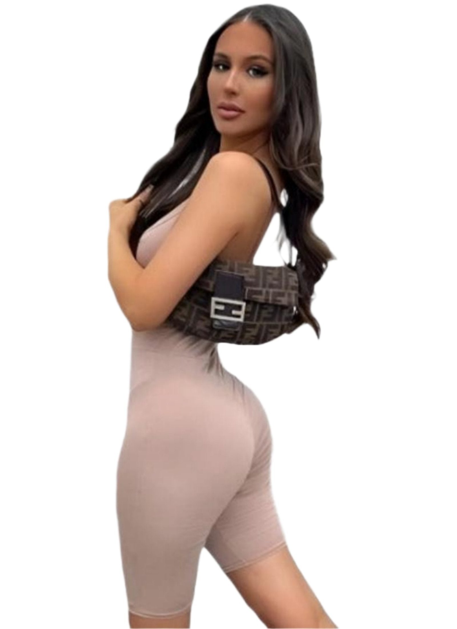 CAMEL STRAPPY UNITARD