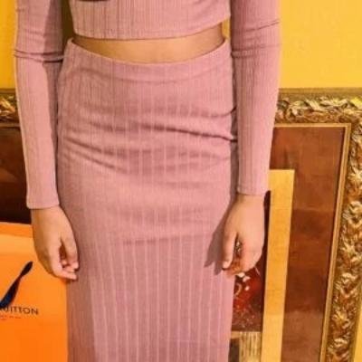 Sexy Ribbed Crop Tee & Thigh Skirt Set - Image 3