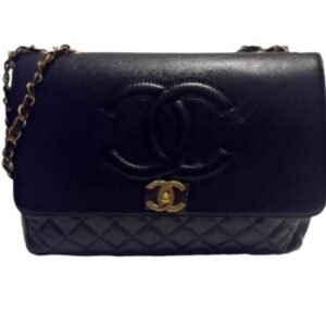 Flap with Top Black Lux Bag
