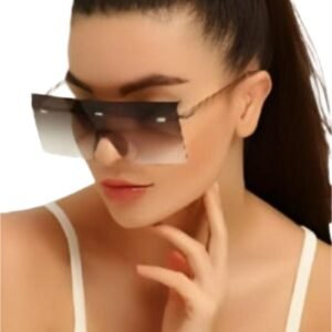 Lux Ombre Lens Flat Top Shield Sunglasses