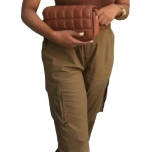 Olive Elasticated Waist Cargo Trouser