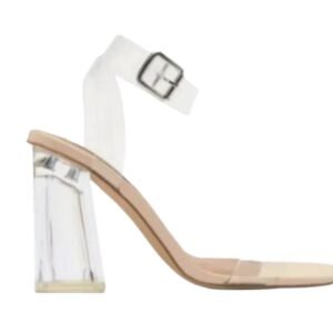 Steve Madden Hundred Clear Block Heel Sandal