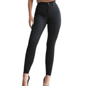 Curvy High Waisted Black Supersoft Skinny Jeans