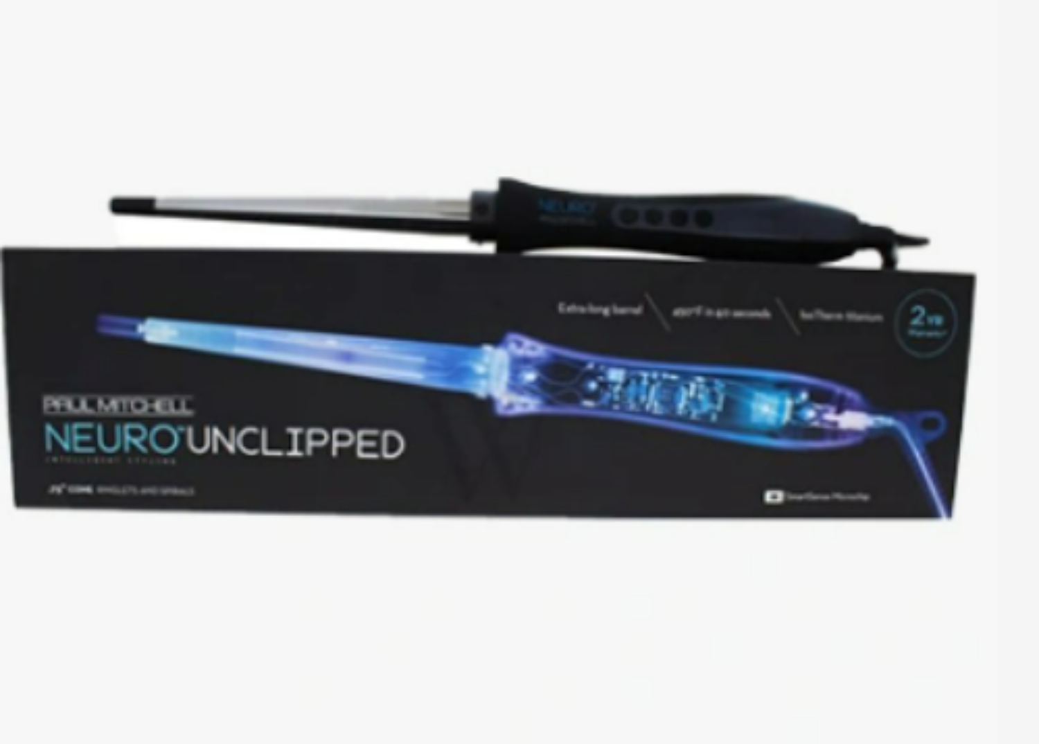 Paul Mitchell Neuro Unclipped Curling Iron - Model # NSSCNA - Black/Silver - 0.75 Inch Curling Iron