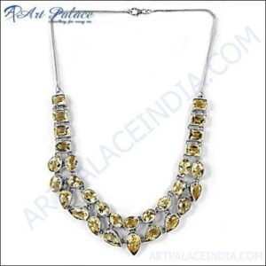 Stunning Citrine Silver Necklace - Elegant Jewelry for Every Occasion