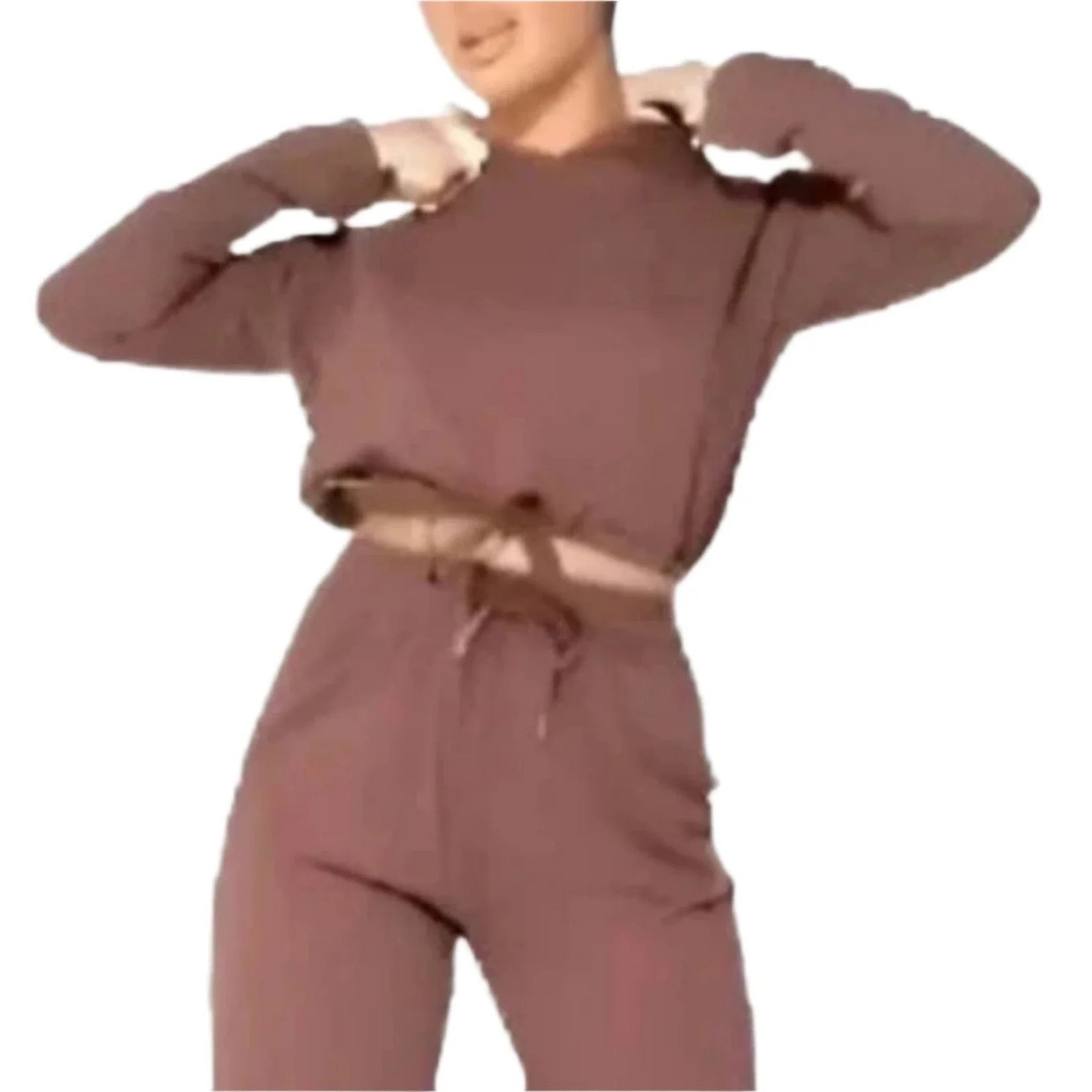 CROPPED HOODIE JOGGER LOUNGE SET