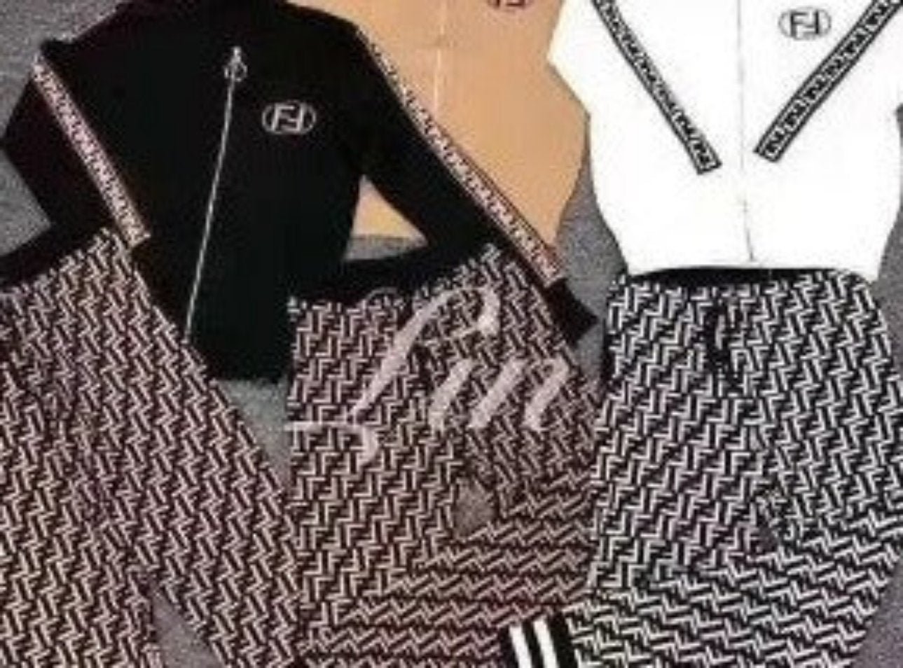 Chic Two Pieces Long Sleeve Top With Front Zipper & Jegging - Image 3