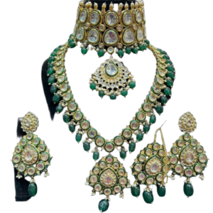 Alloy Gold-plated Drak Green Jewel Set