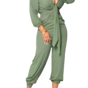 Jumpsuit with Elastic on Ankle