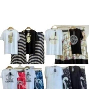 Chic Two Pieces Women's T-Shirt & Pleated Skirt Sets