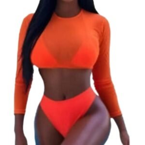 Sexy Swimsuit Bikini Set Three-Piece Suit