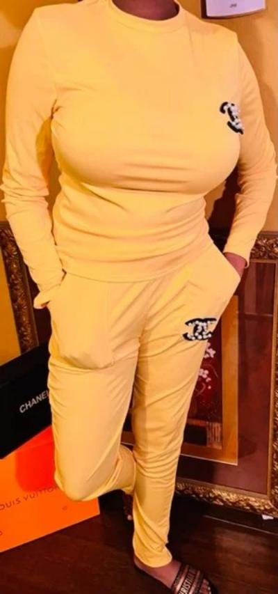 Set Sexy Outfits Long Sleeve & Long Pants Pullover Tracksuit With Pockets