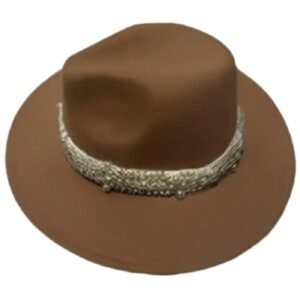 Wool Fedora Hat With Punk Ribbon